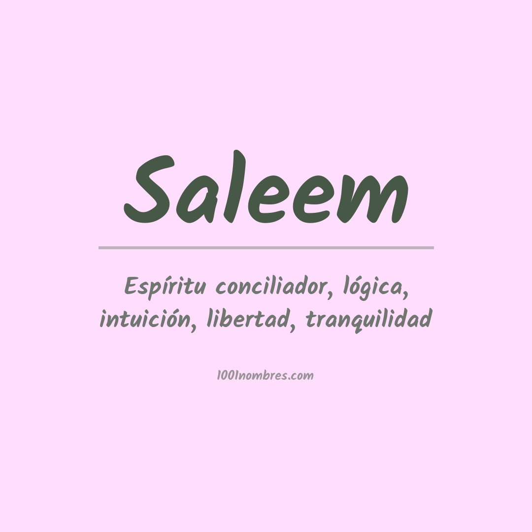 Significado del nombre Saleem