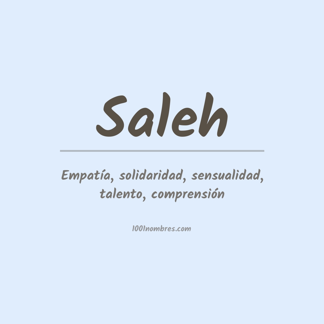 Significado del nombre Saleh