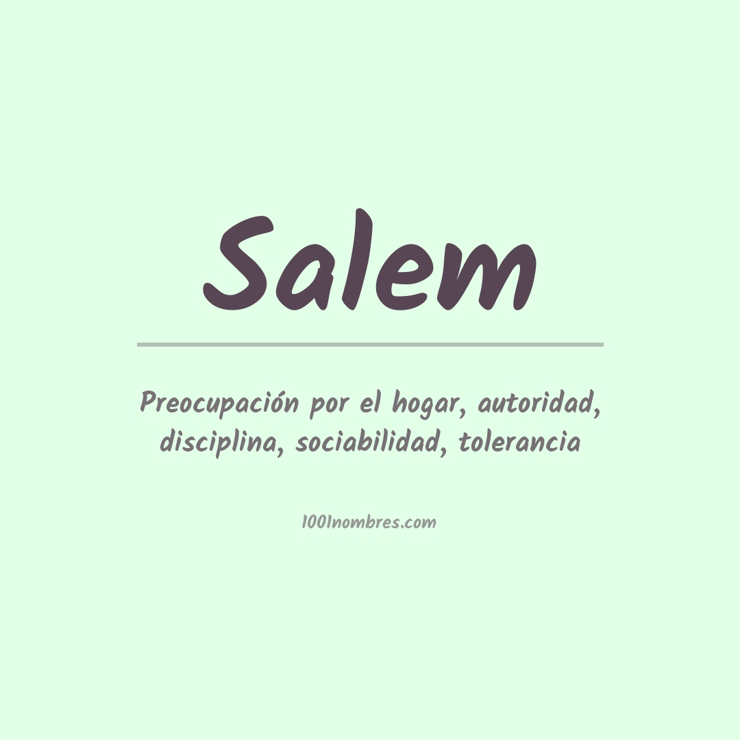 Significado del nombre Salem