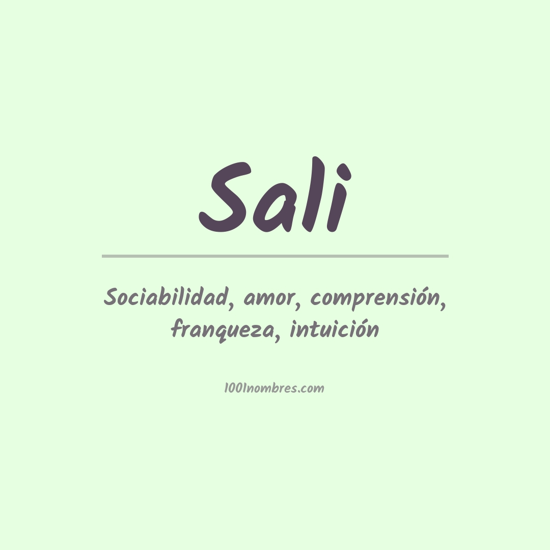 Significado del nombre Sali