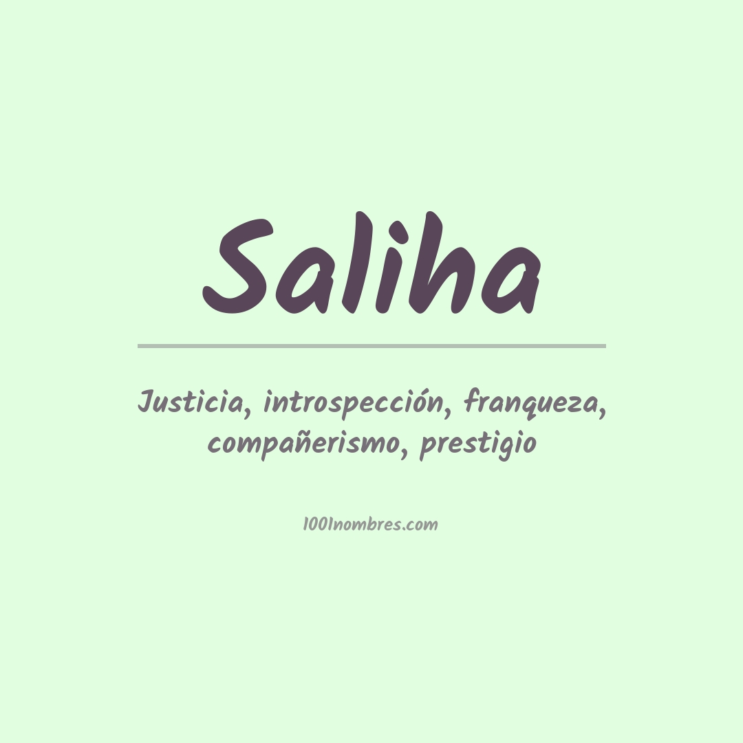Significado del nombre Saliha Significado del nombre Saliha