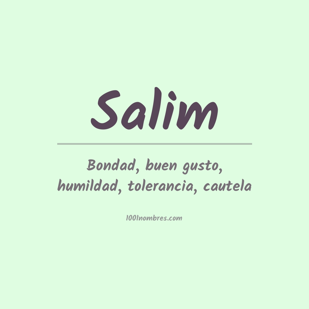 Significado del nombre Salim