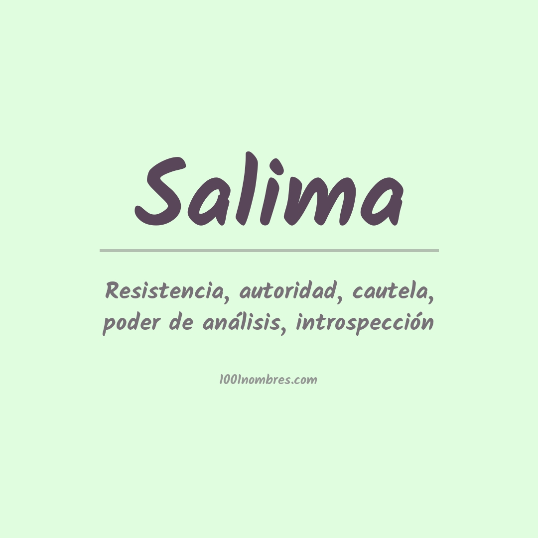 Significado del nombre Salima