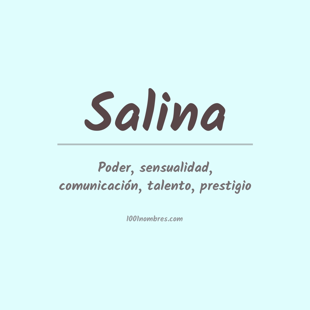 Significado del nombre Salina