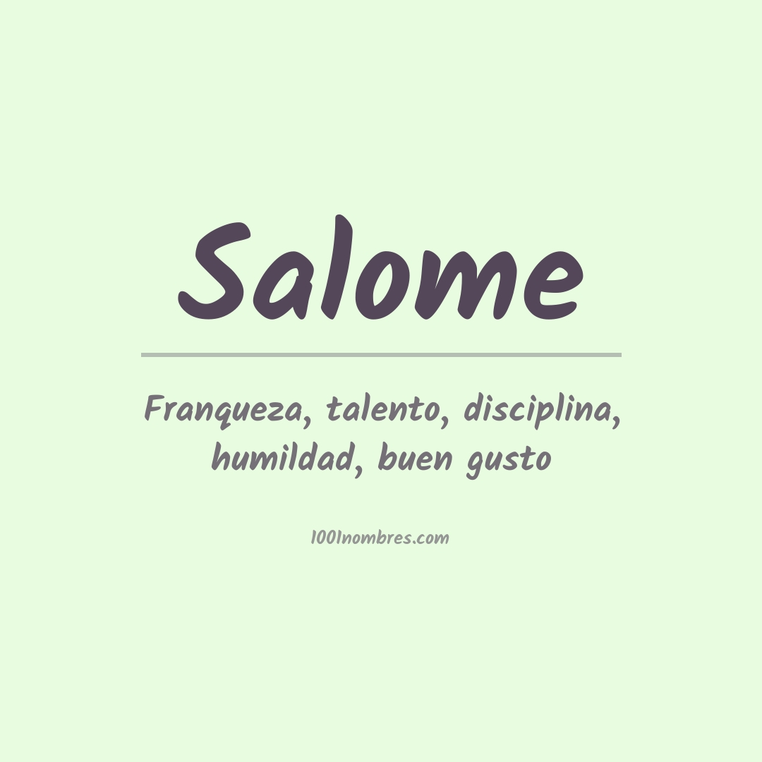 Significado del nombre Salome