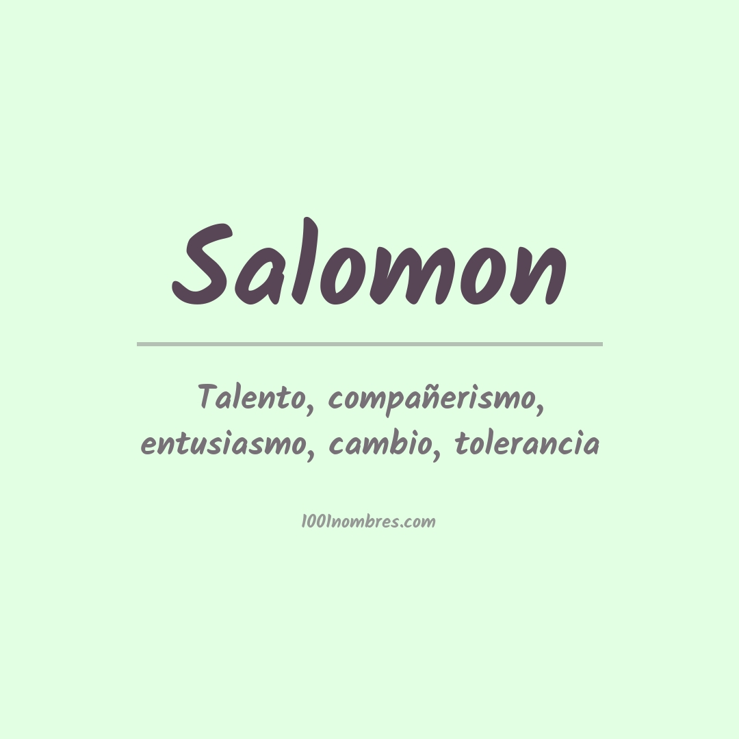 Significado del nombre Salomon
