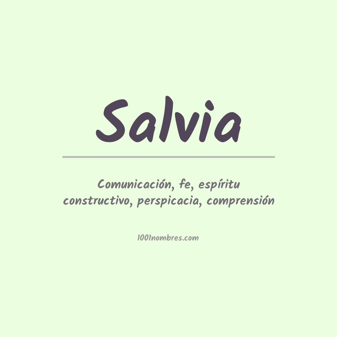 Significado del nombre Salvia