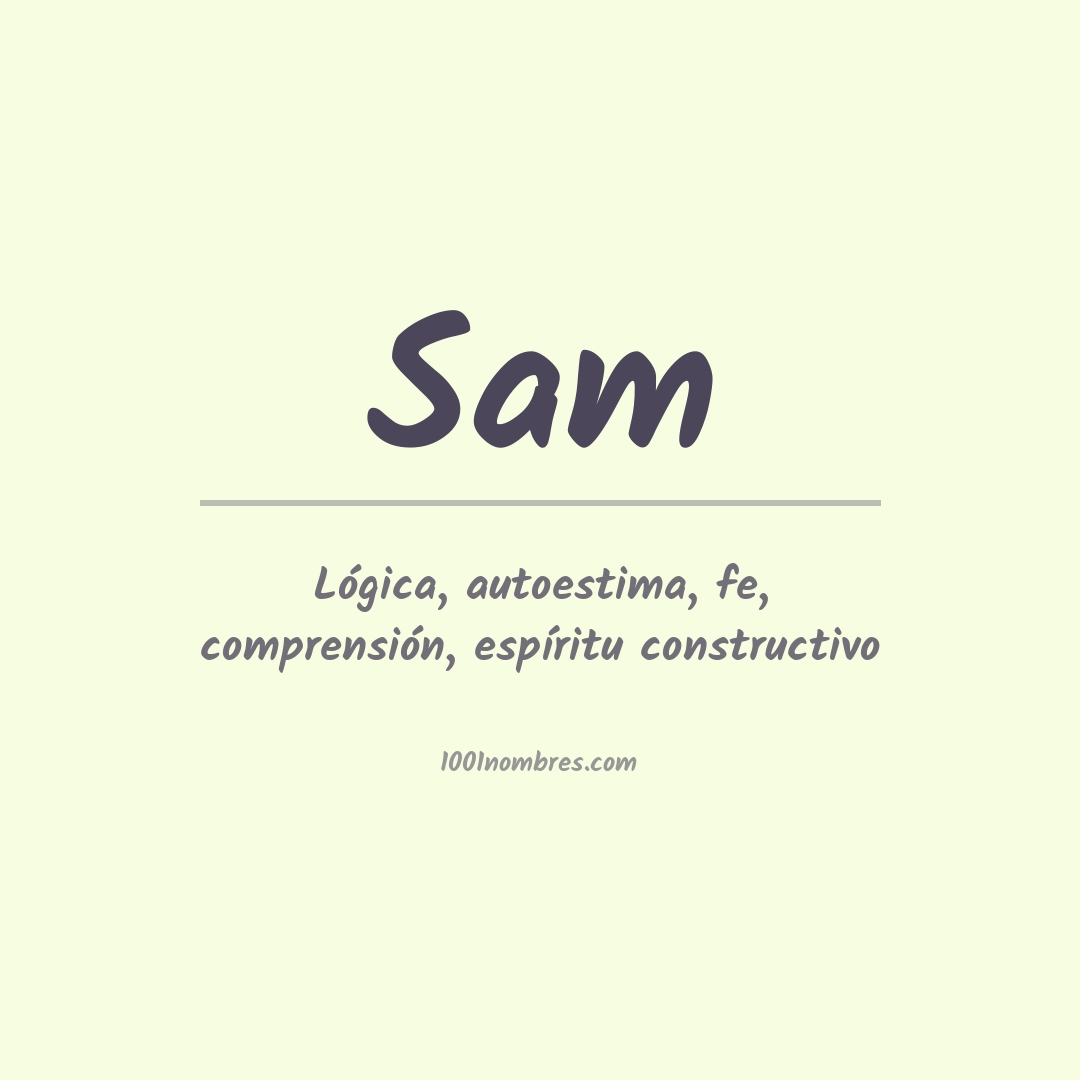 Significado del nombre Sam