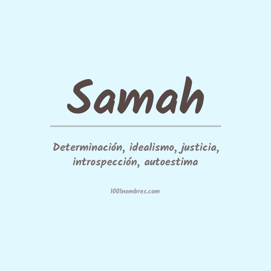 Significado del nombre Samah Significado del nombre Samah