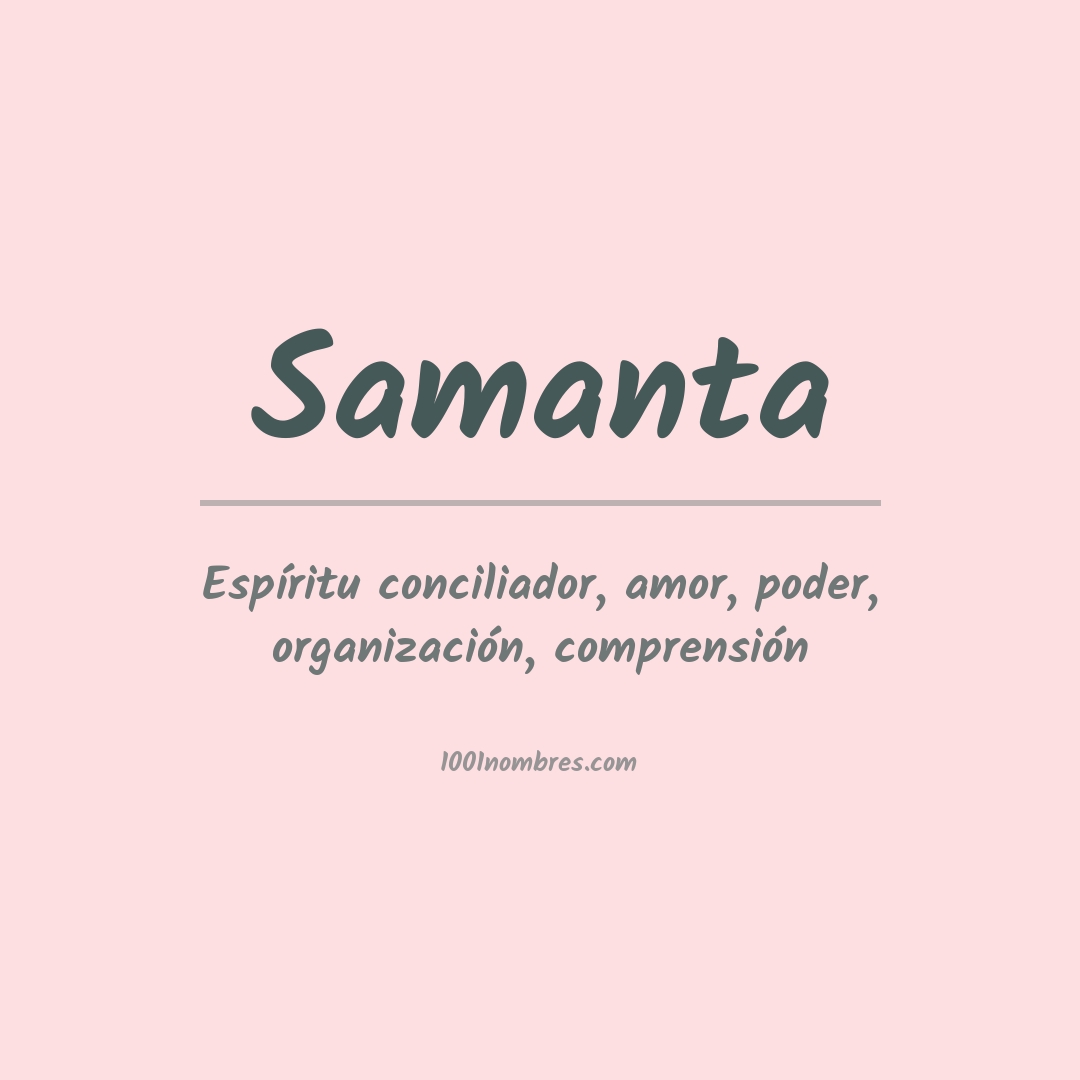 Significado del nombre Samanta