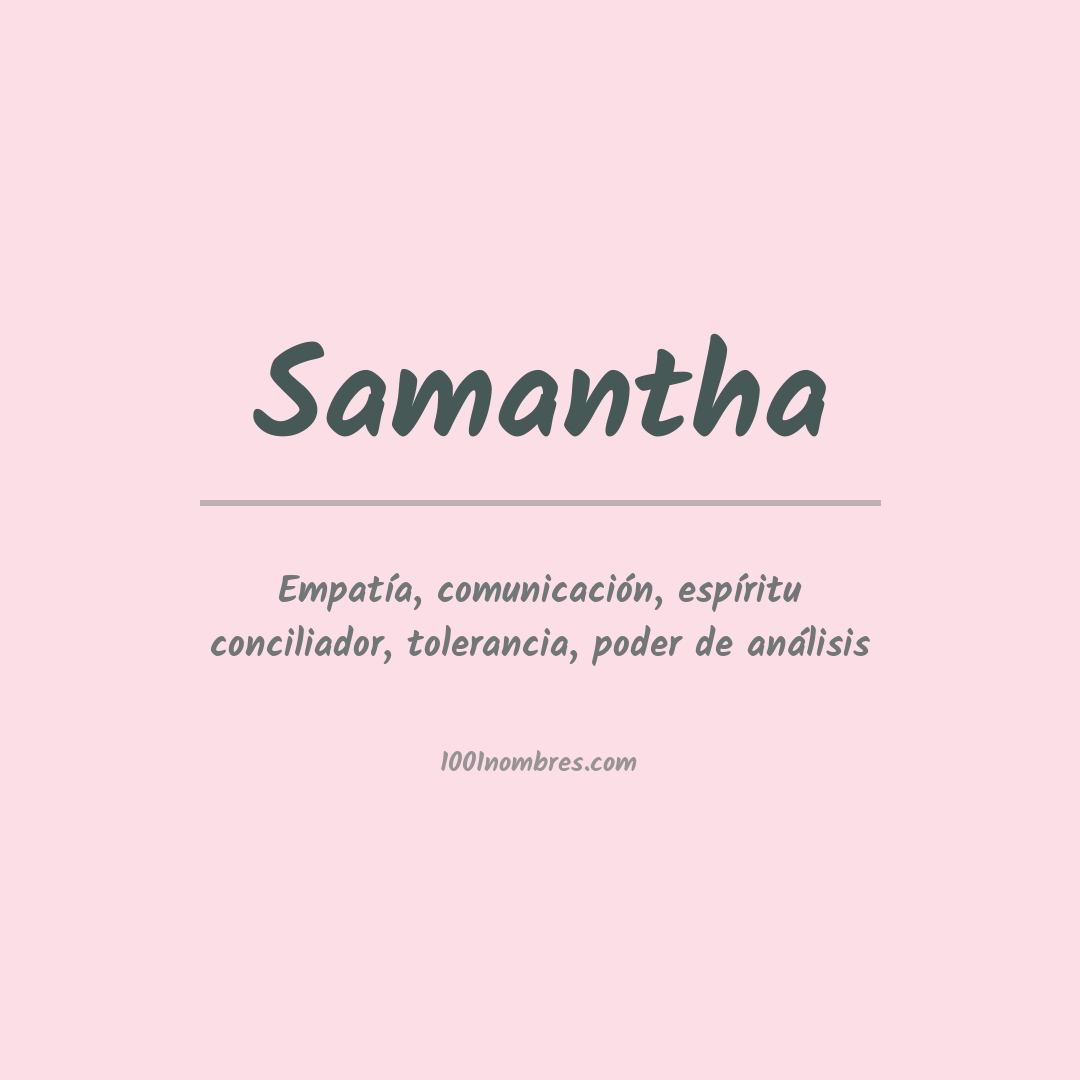 Significado del nombre Samantha