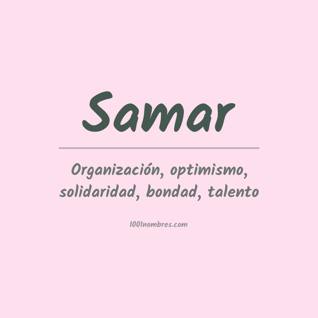 Significado del nombre Samar