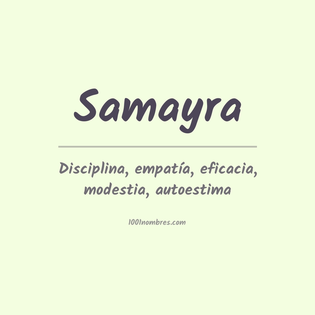 Significado del nombre Samayra Significado del nombre Samayra