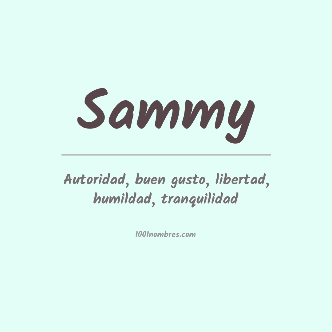 Significado del nombre Sammy