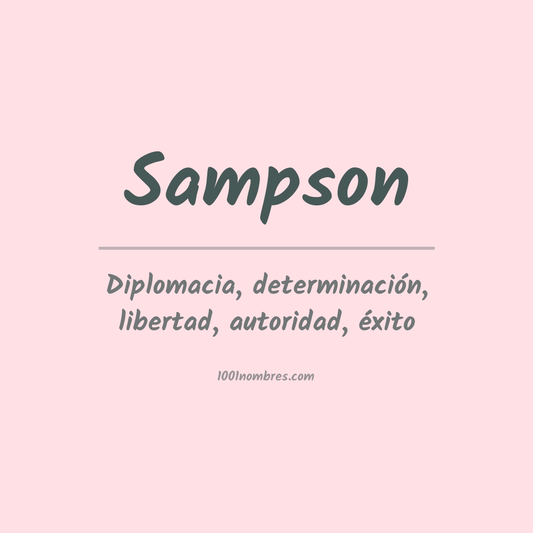 Significado del nombre Sampson