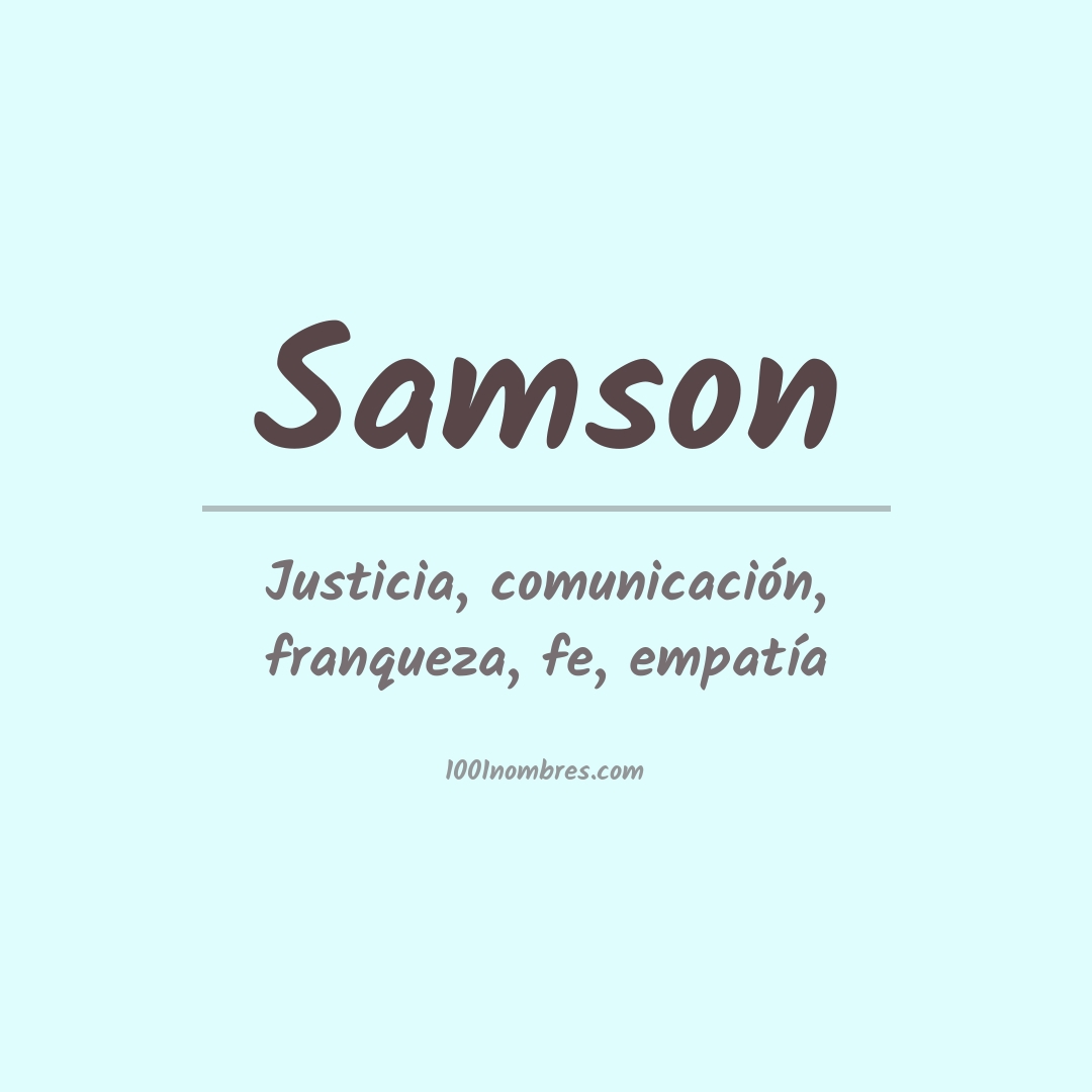 Significado del nombre Samson