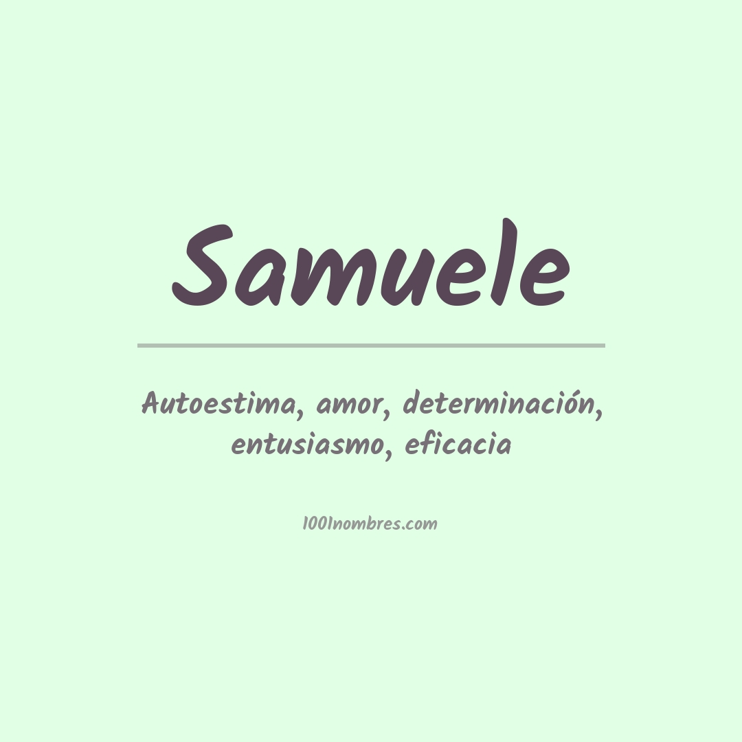 Significado del nombre Samuele