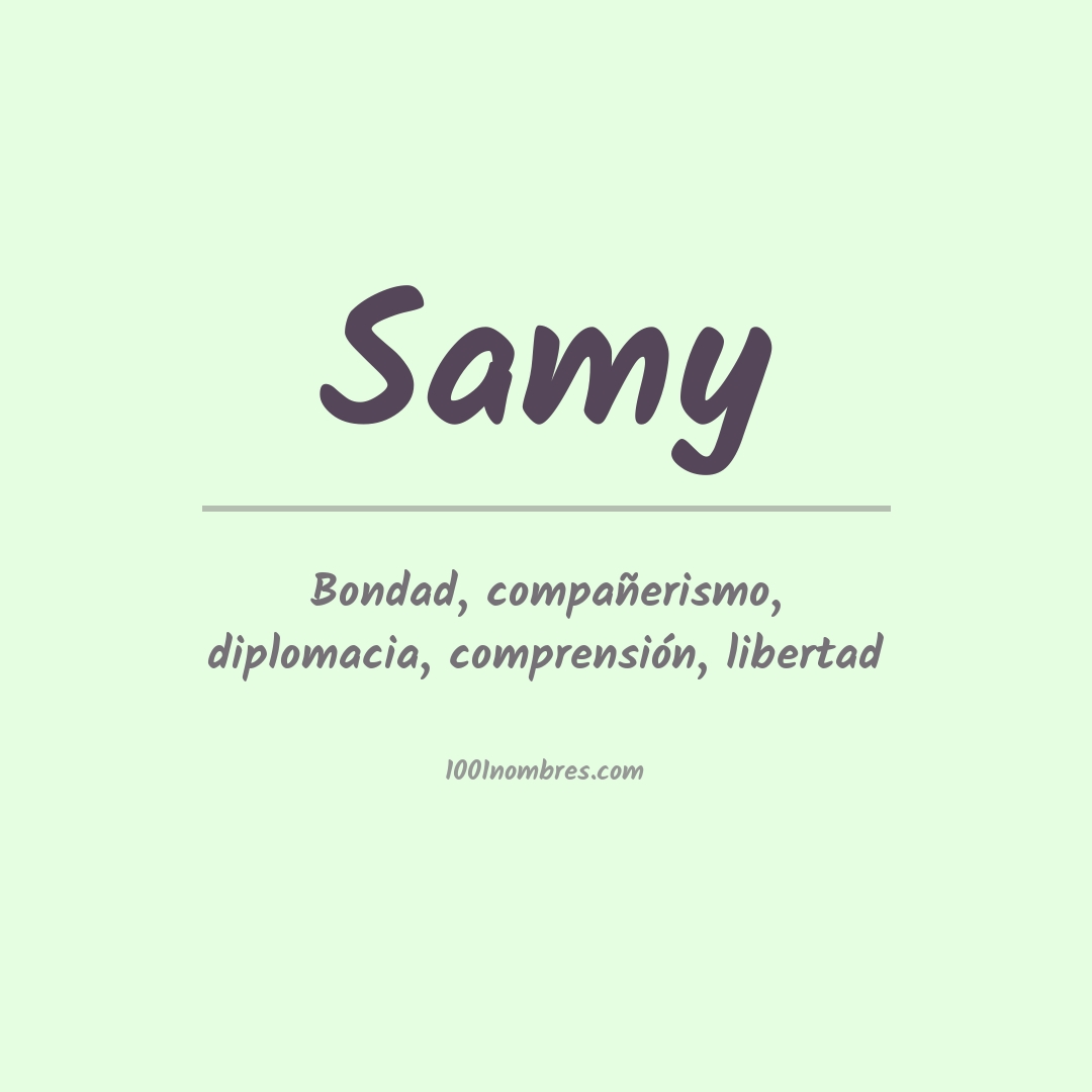 Significado del nombre Samy