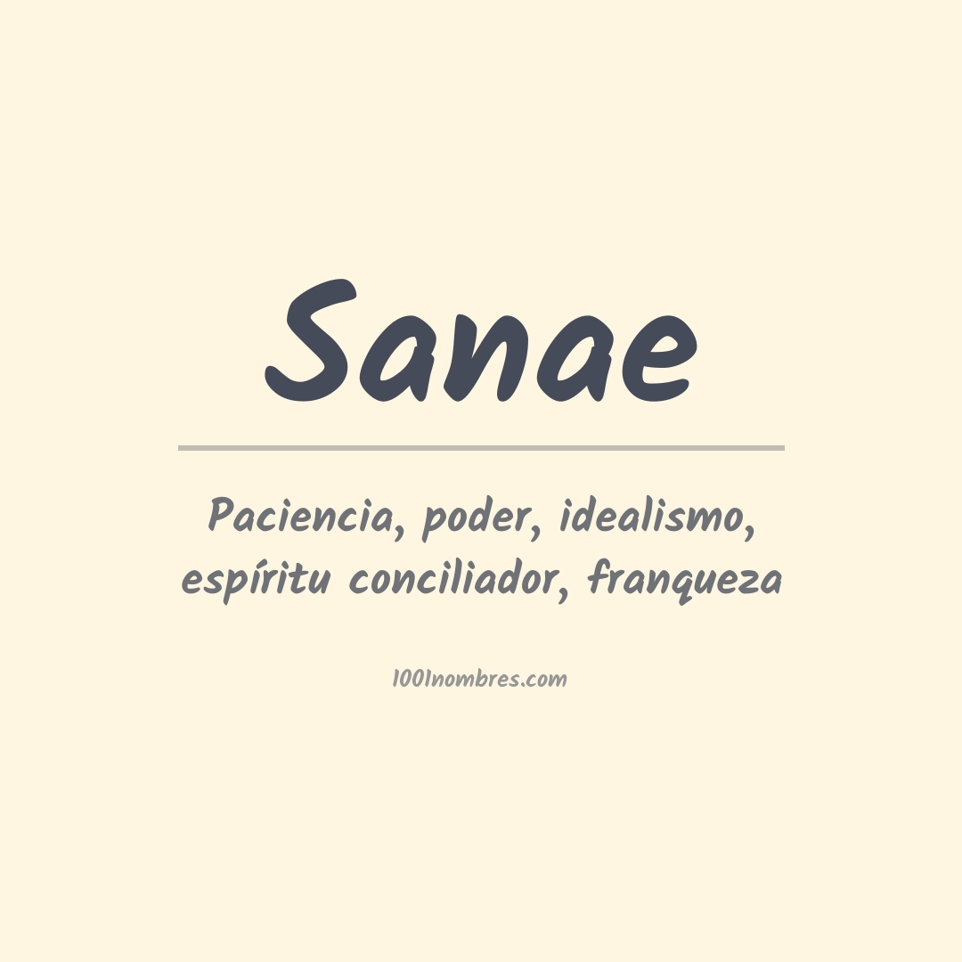 Significado del nombre Sanae