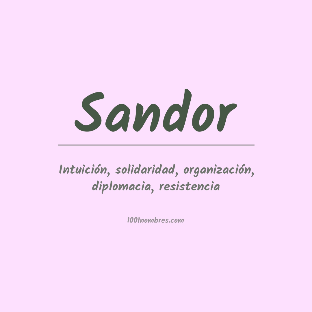 Significado del nombre Sandor
