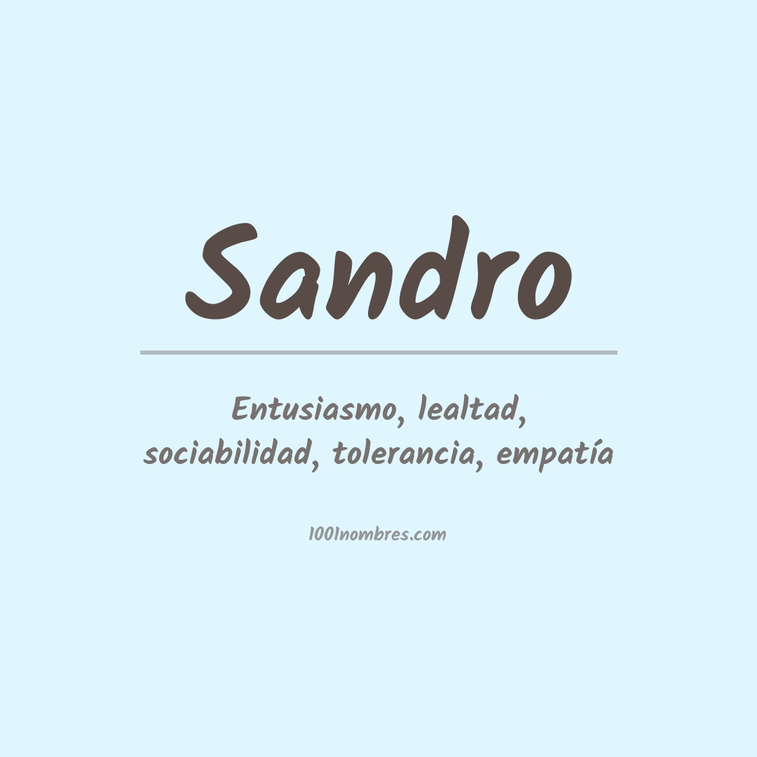 Significado del nombre Sandro