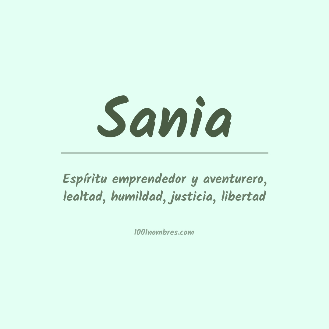 Significado del nombre Sania