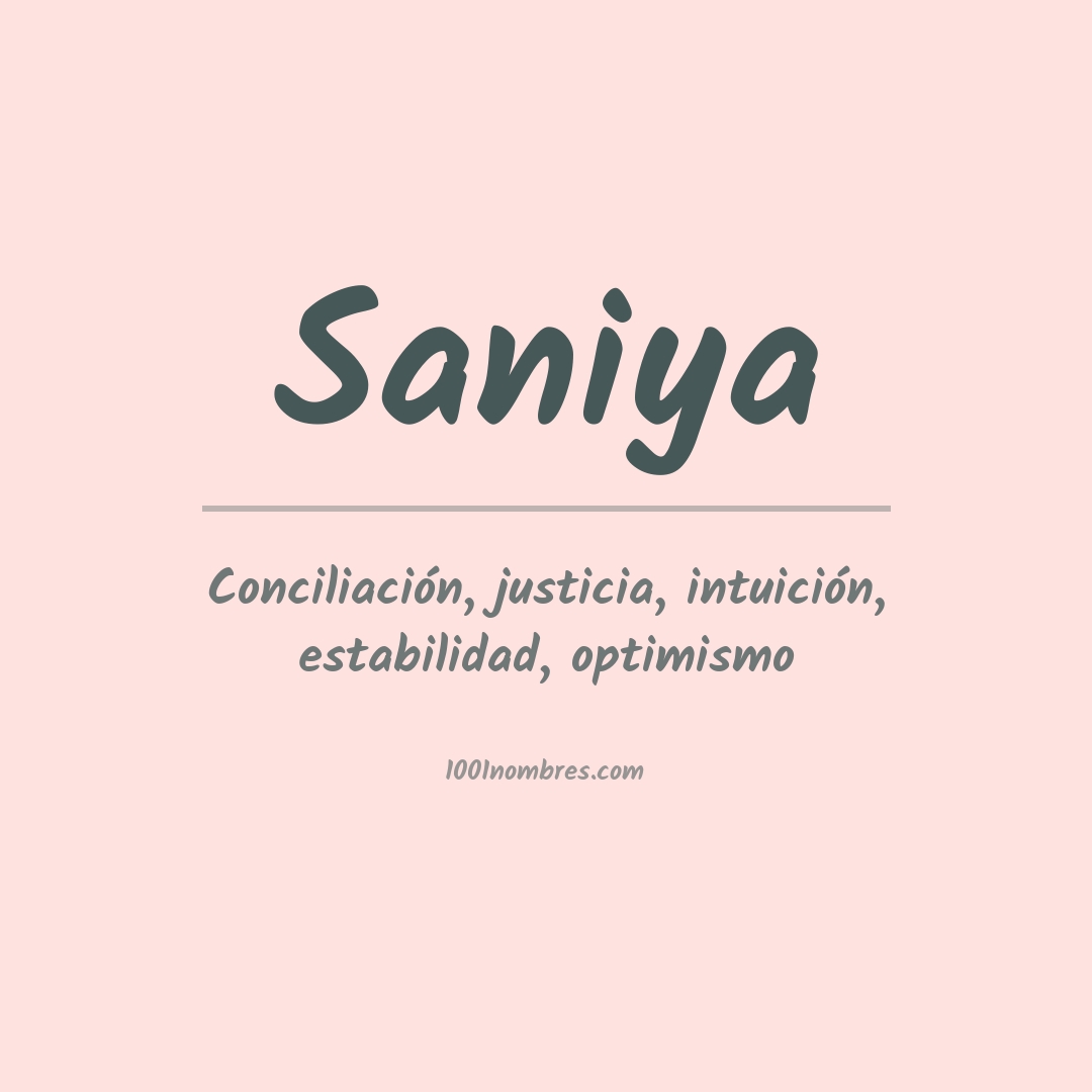 Significado del nombre Saniya