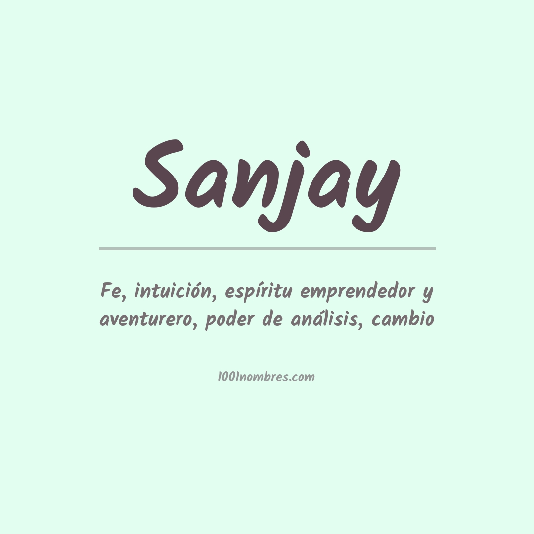 Significado del nombre Sanjay Significado del nombre Sanjay