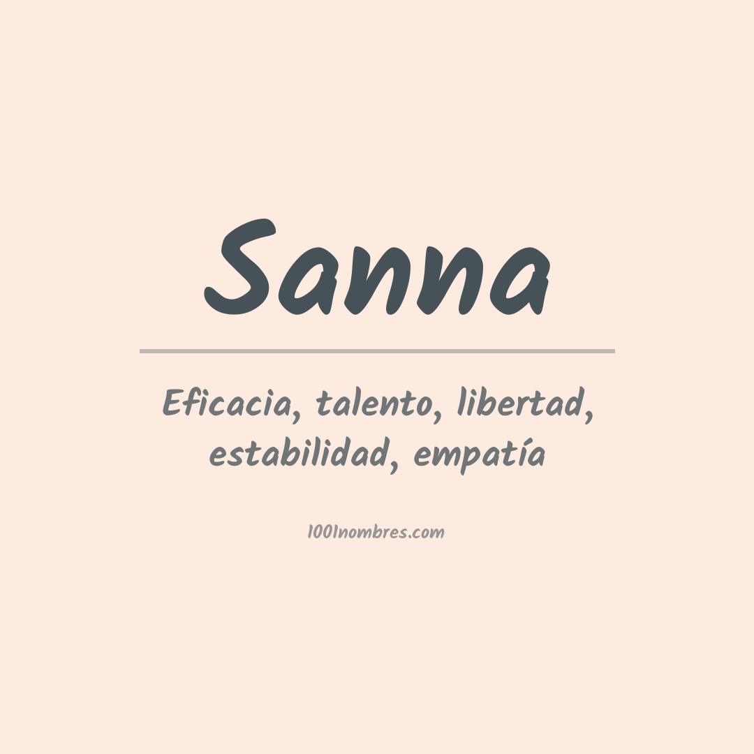 Significado del nombre Sanna