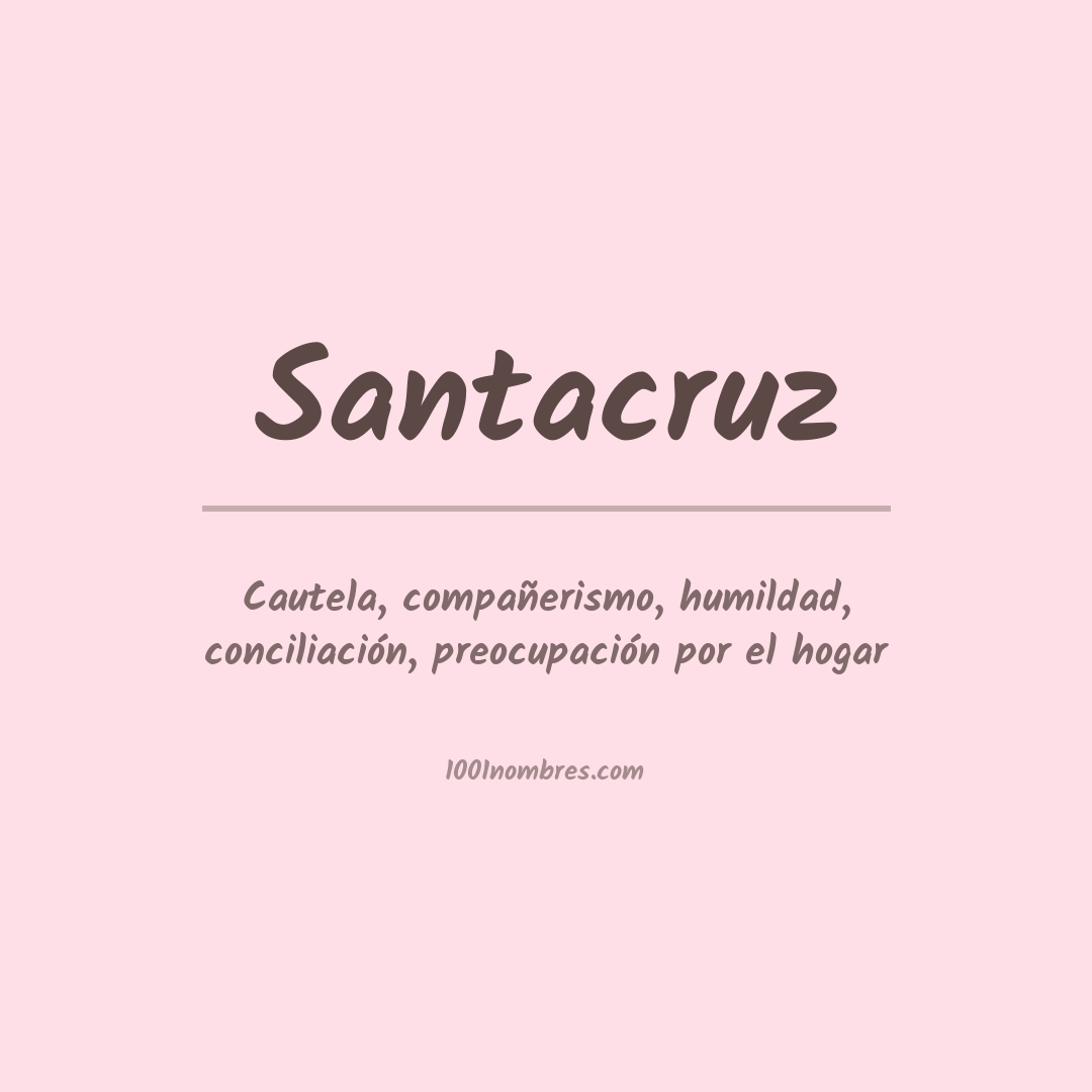 Significado del nombre Santacruz