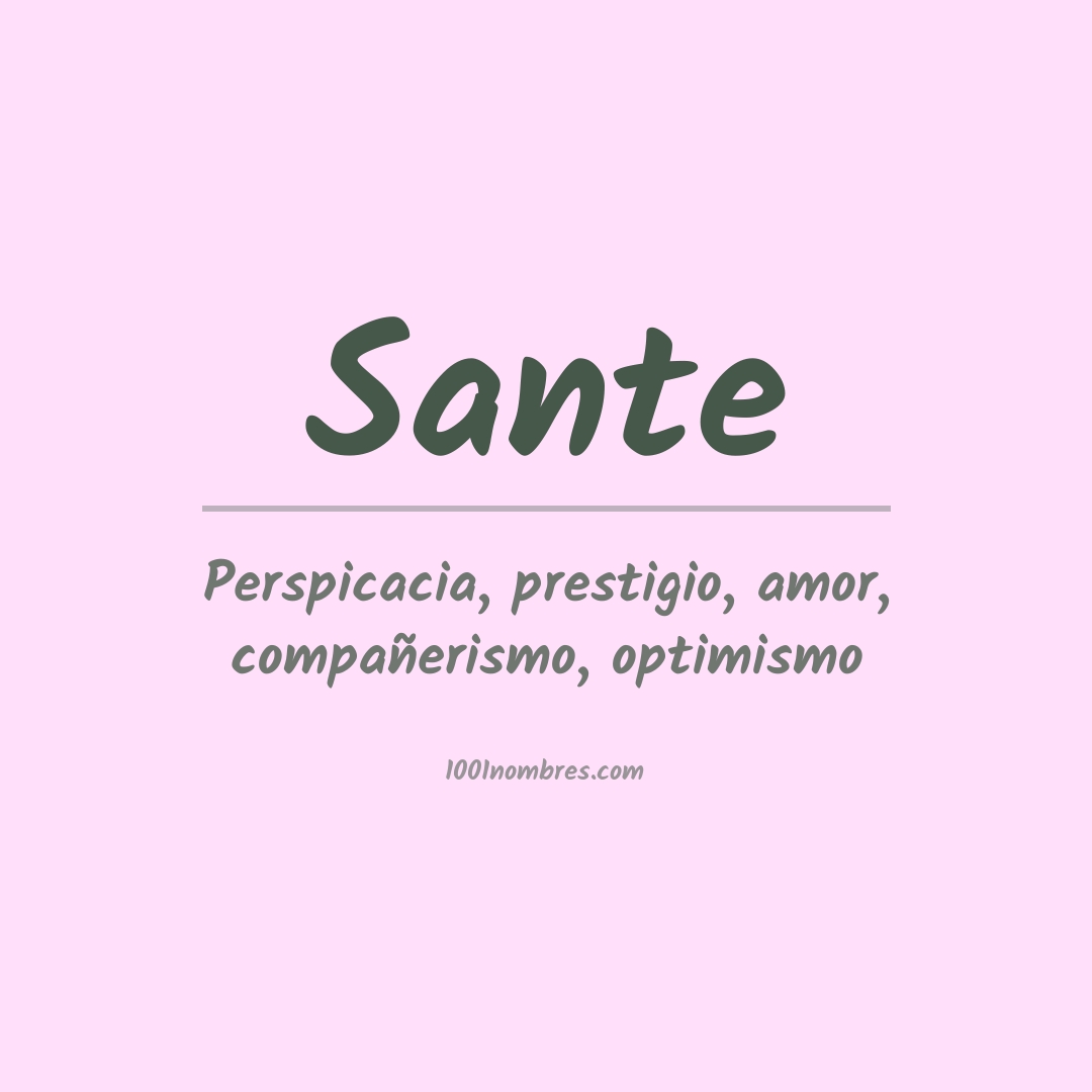 Significado del nombre Sante