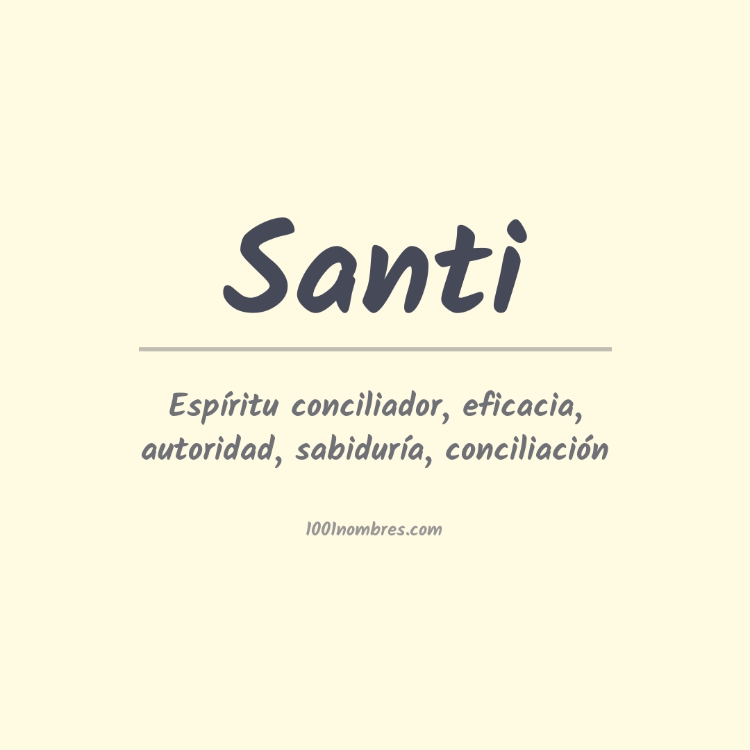 Significado del nombre Santi