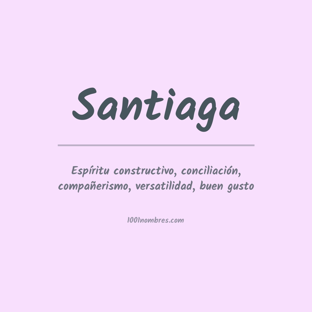 Significado del nombre Santiaga
