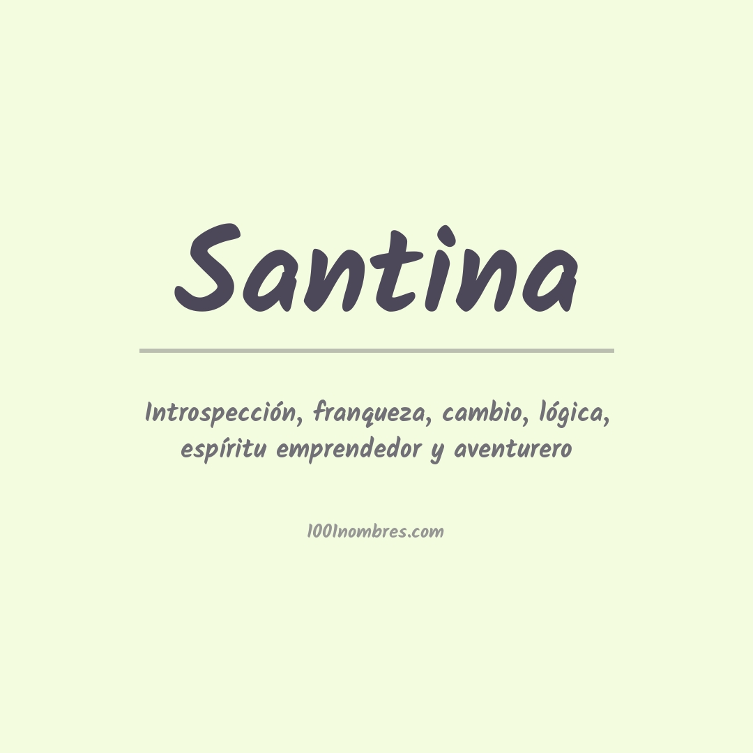Significado del nombre Santina