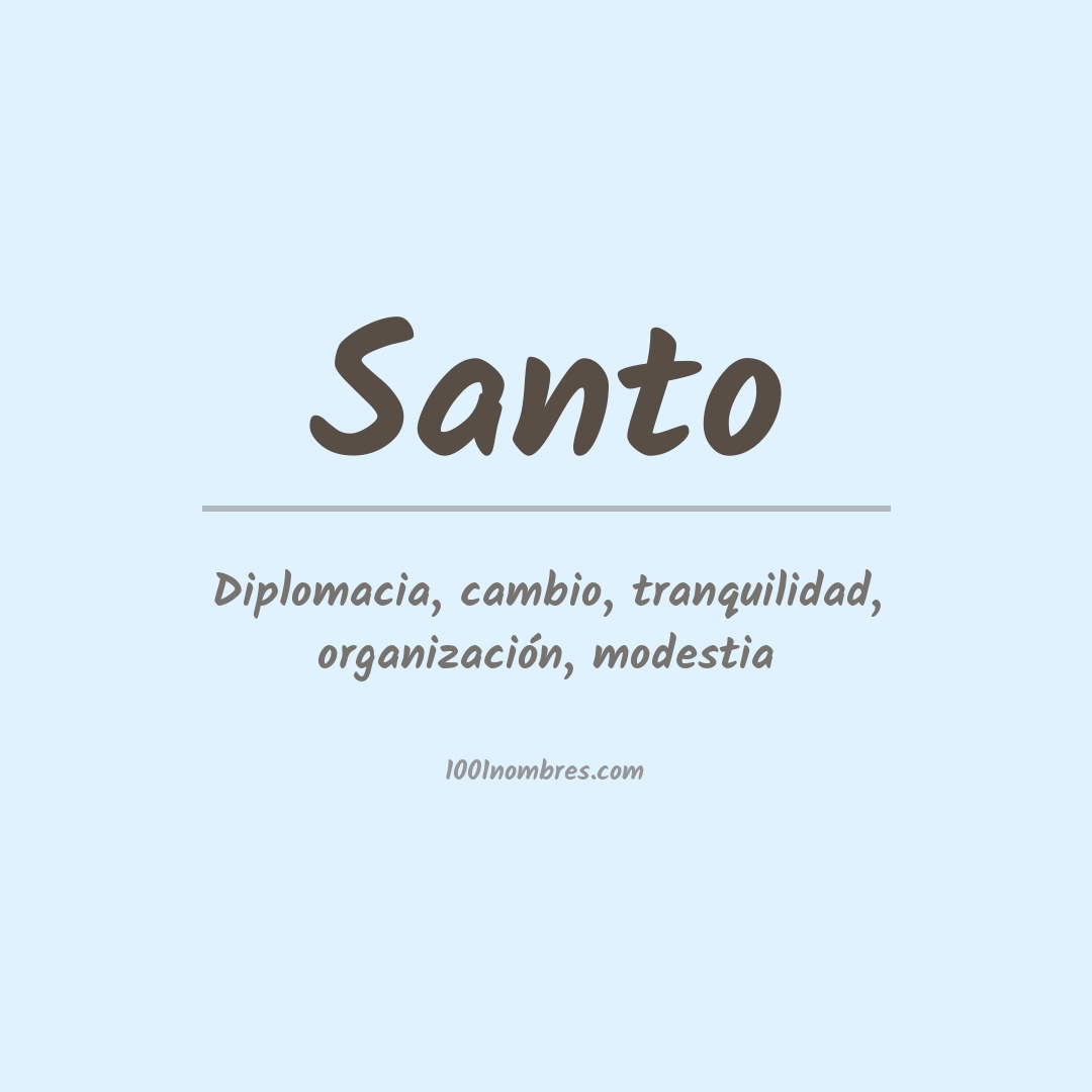 Significado del nombre Santo