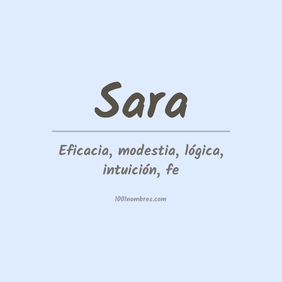 Significado del nombre Sara