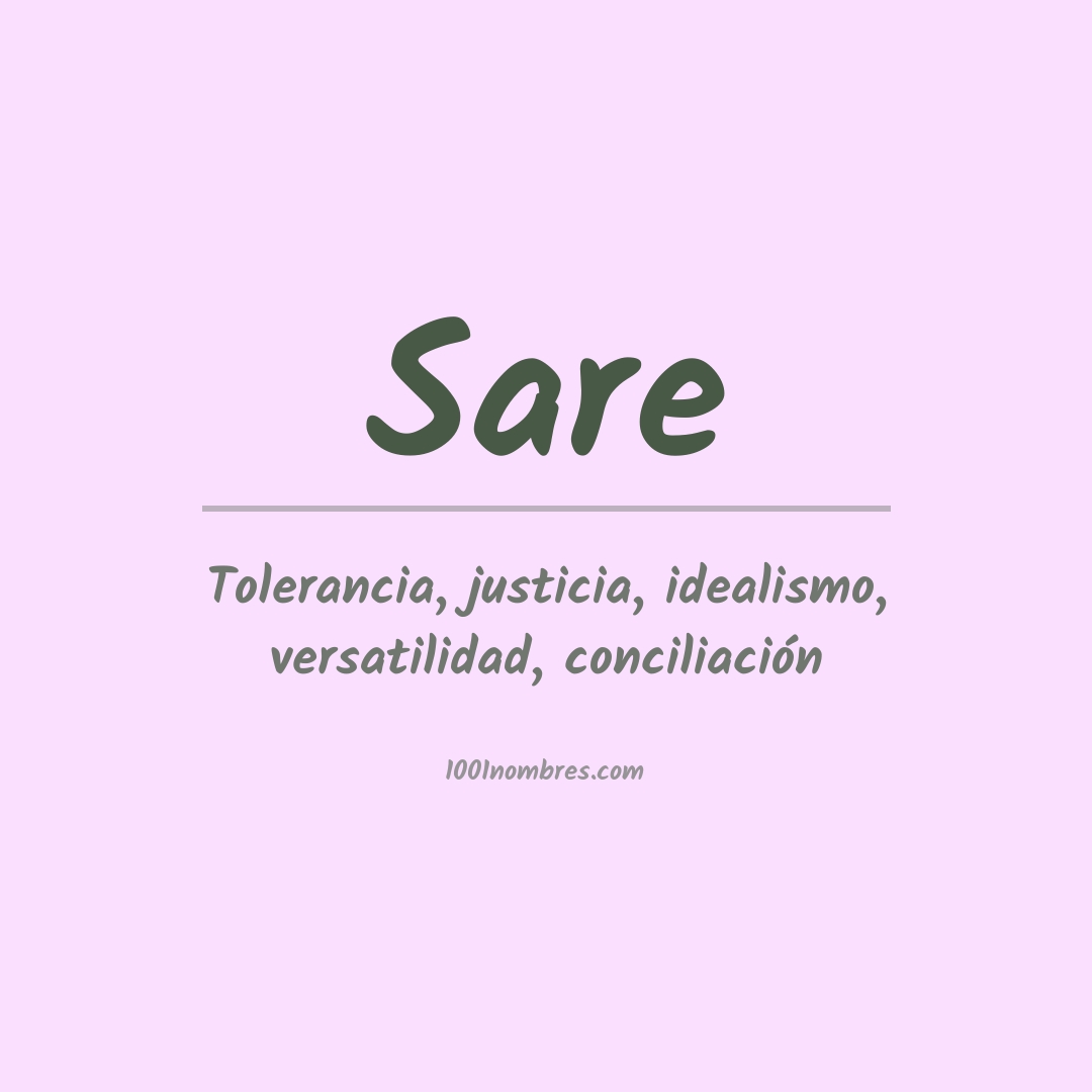 Significado del nombre Sare