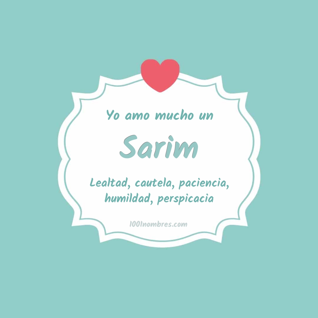 Yo amo mucho Sarim