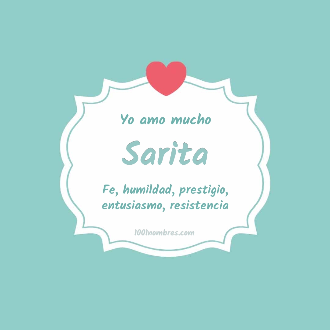 Yo amo mucho Sarita