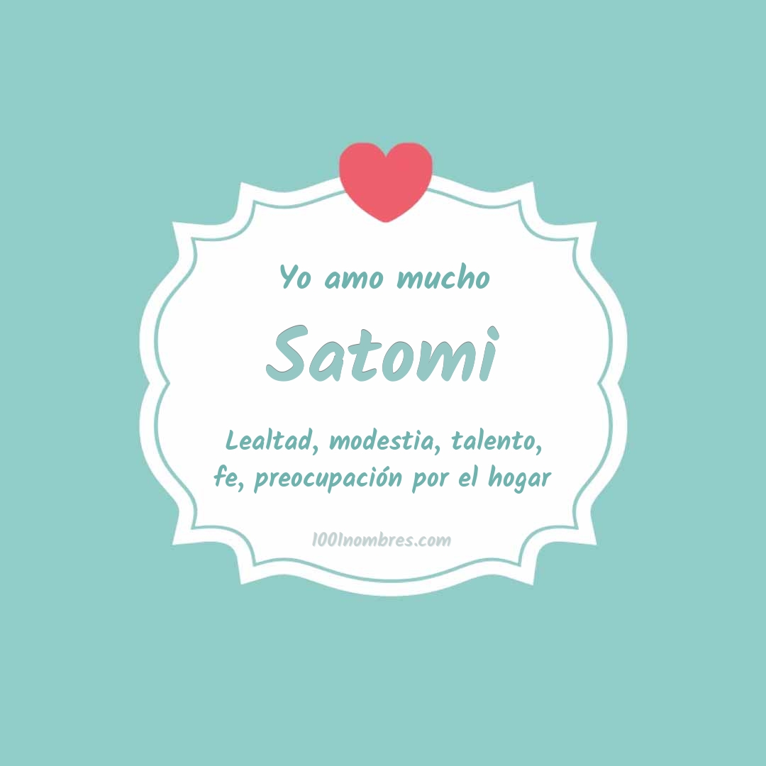 Yo amo mucho Satomi Yo amo mucho Satomi