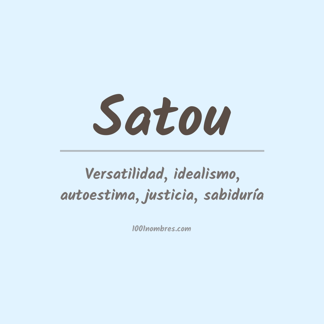 Significado del nombre Satou Significado del nombre Satou