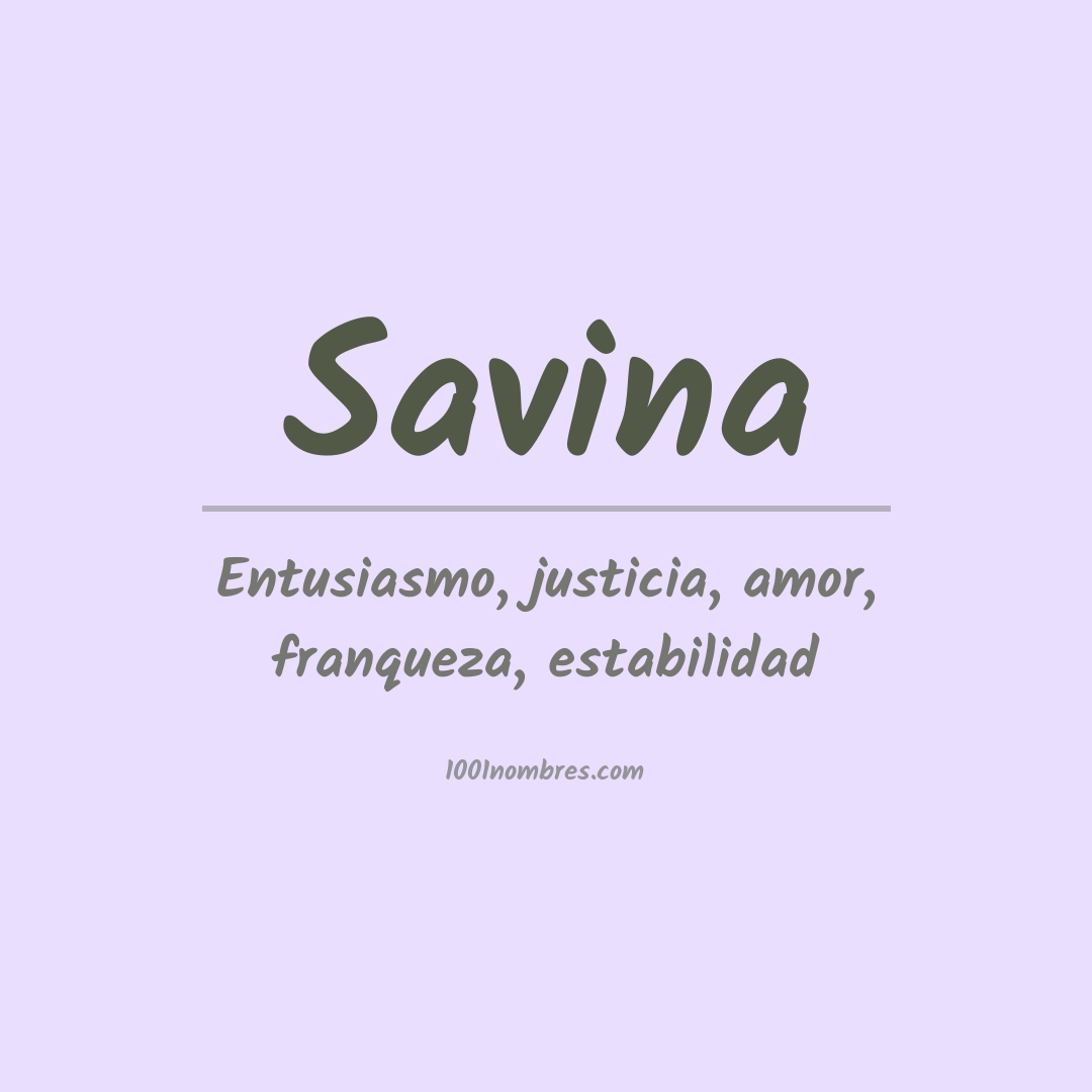 Significado del nombre Savina