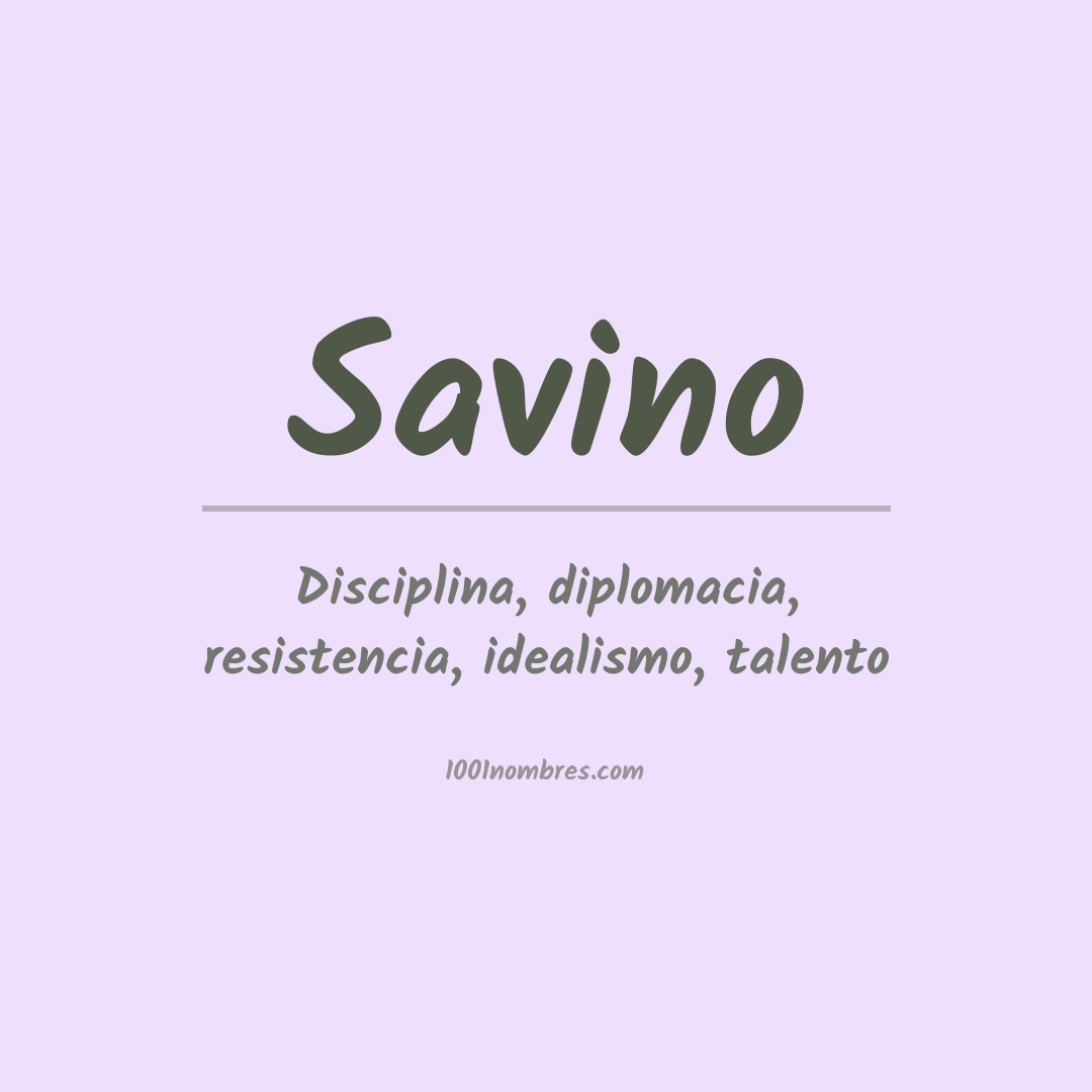 Significado del nombre Savino