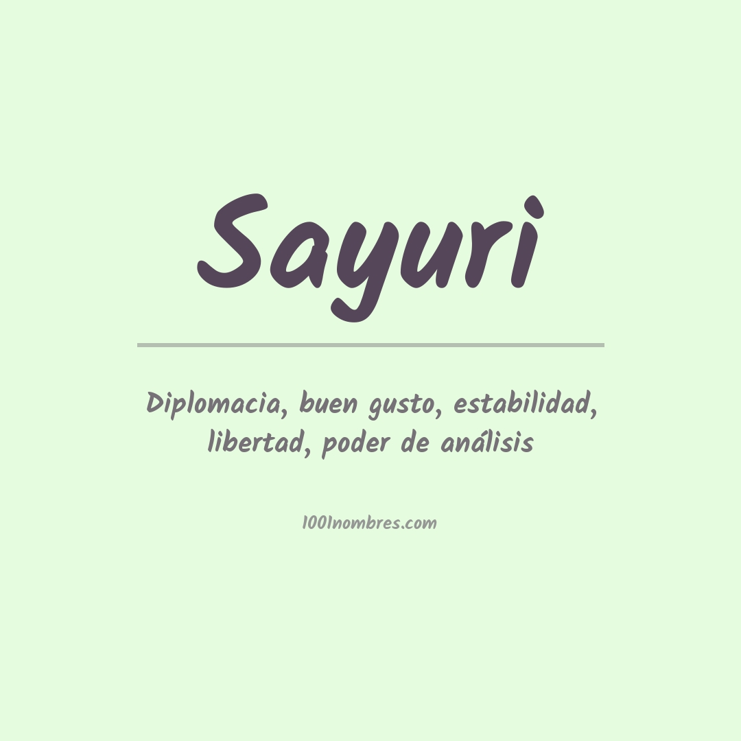 Significado del nombre Sayuri