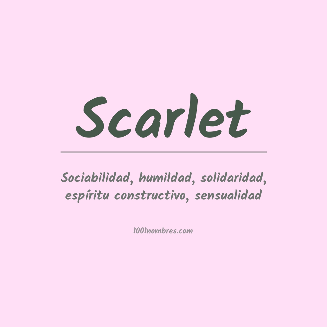 Significado del nombre Scarlet
