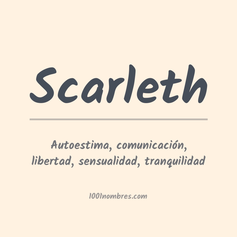 Significado del nombre Scarleth