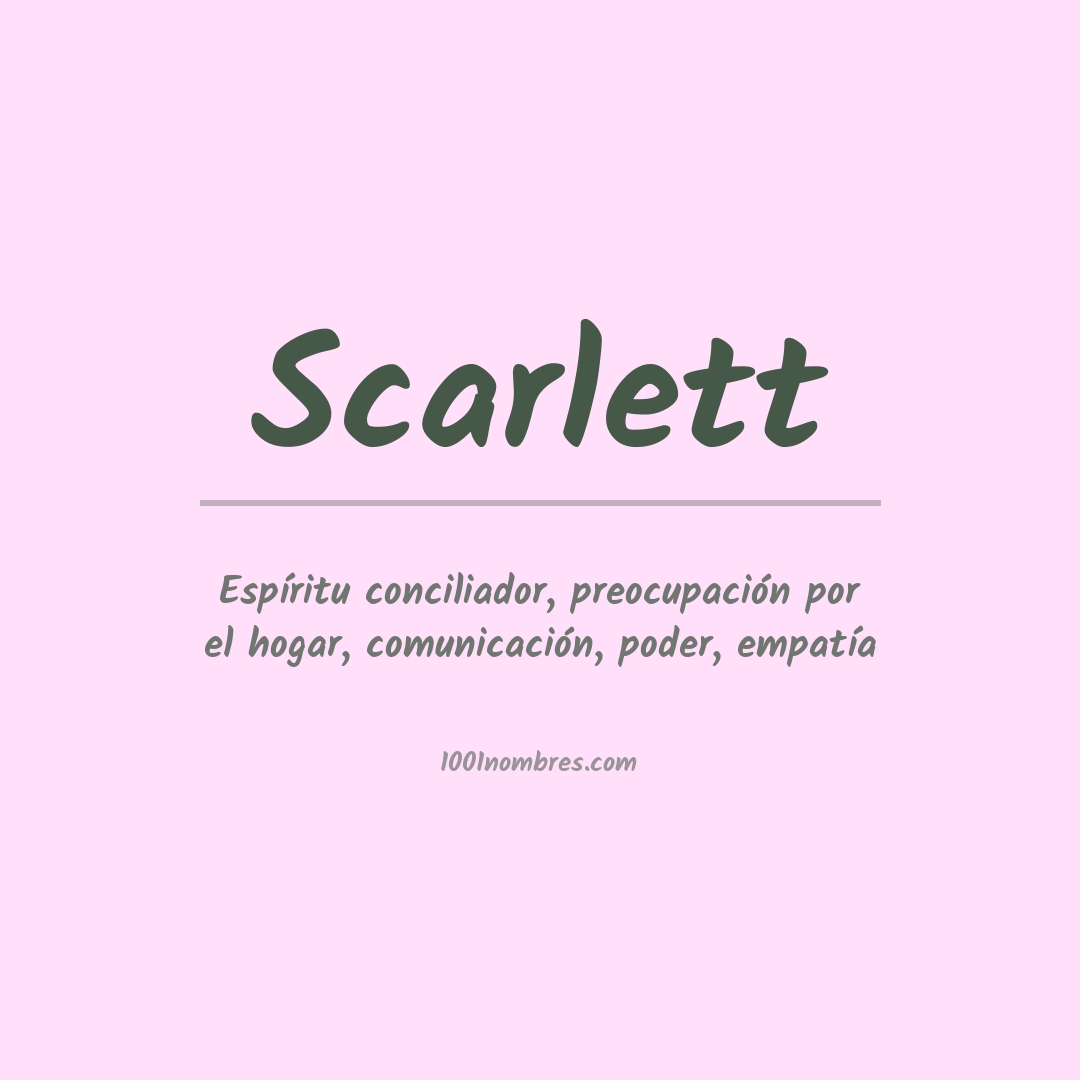 Significado del nombre Scarlett