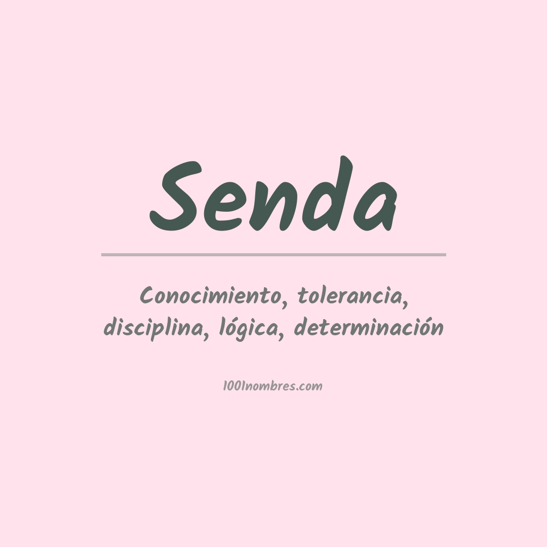 Significado del nombre Senda