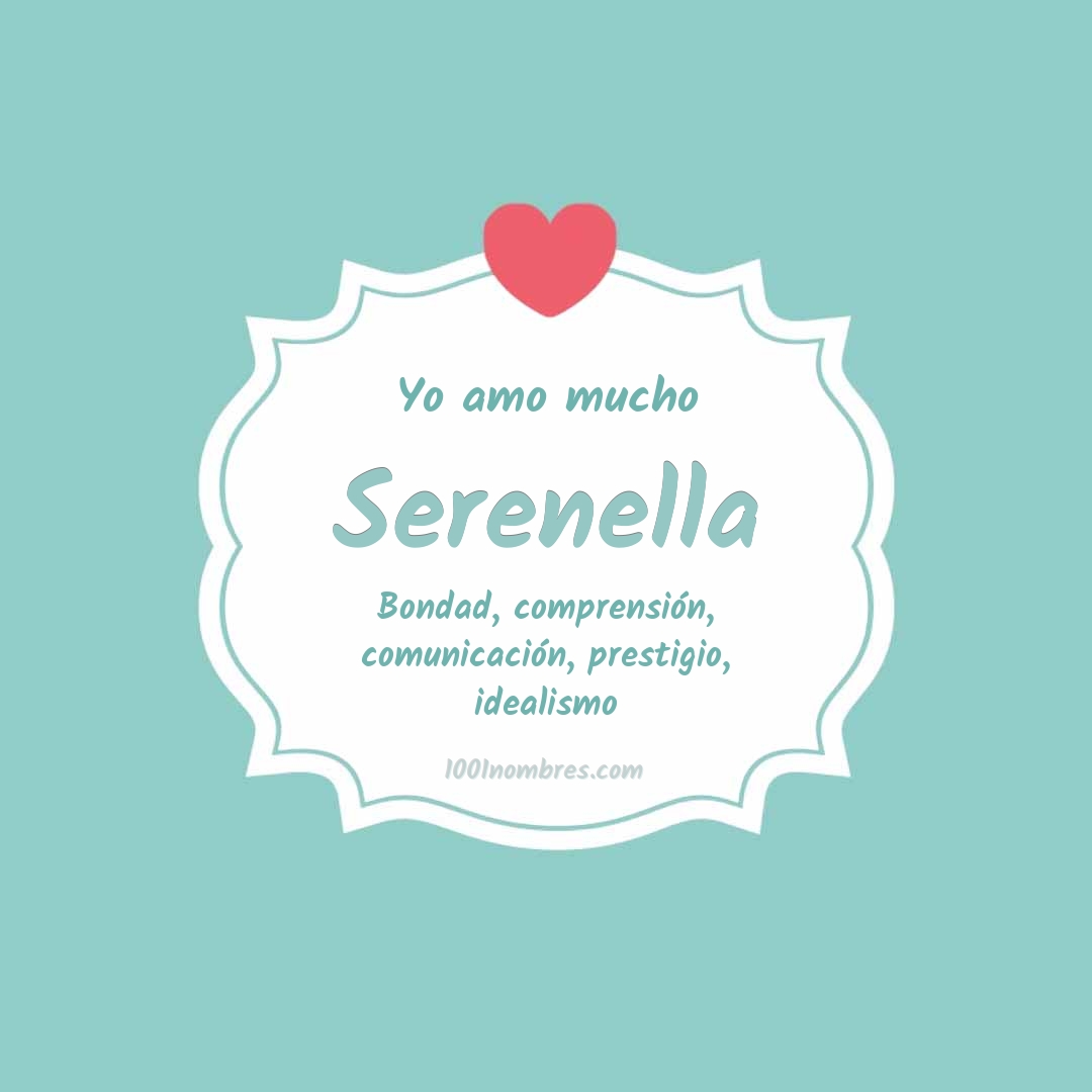 Yo amo mucho Serenella