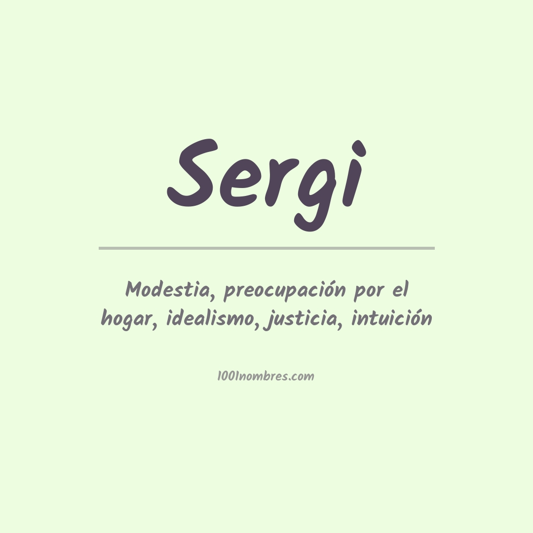 Significado del nombre Sergi